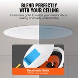 Audio Speakers: VEVOR 4 PCs 203.2 mm in Ceiling Speakers, 100-Watts, Flush Mount Ceiling & in-Wall Speakers System with 8ΩImpedance 89dB Sensitivity, for Home Kitchen Living Room Bedroom or Covered Outdoor Porches