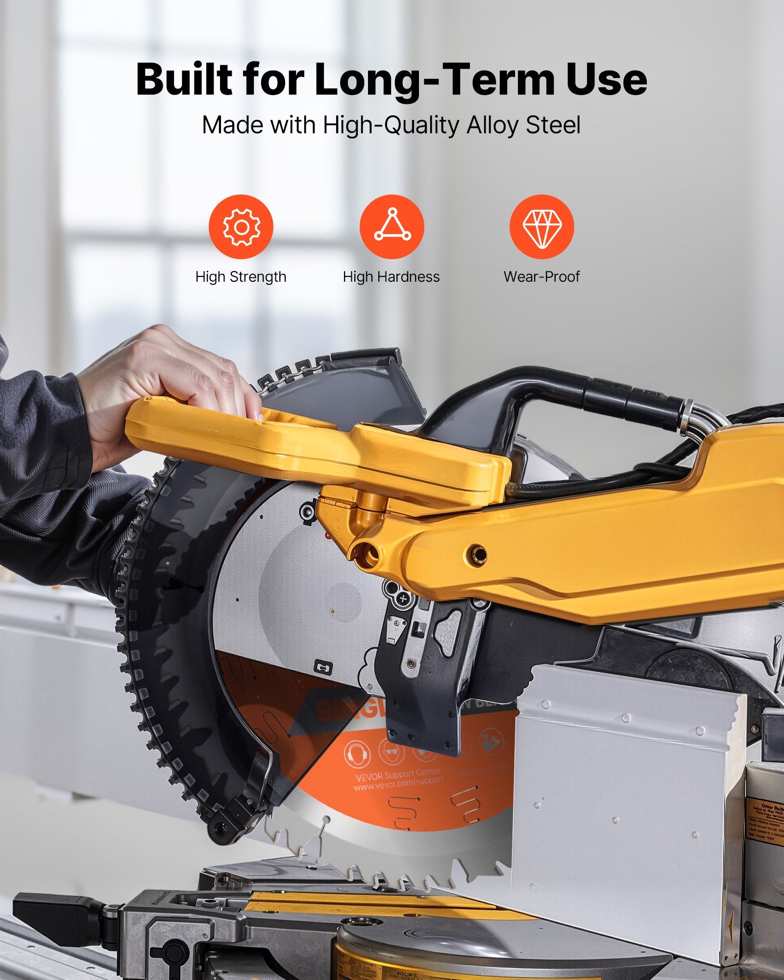 Bicycle Stands & Storage: VEVOR Circular Saw Blade, 254 mm Diameter, 50 Sharp Alloy Teeth, 15.875 mm Arbor, Fine Finish, Wood Cutting Blade for Circular Saw, with Noise-Reducing Heat Vents, for Cutting Plywood, OSB, Hardwood