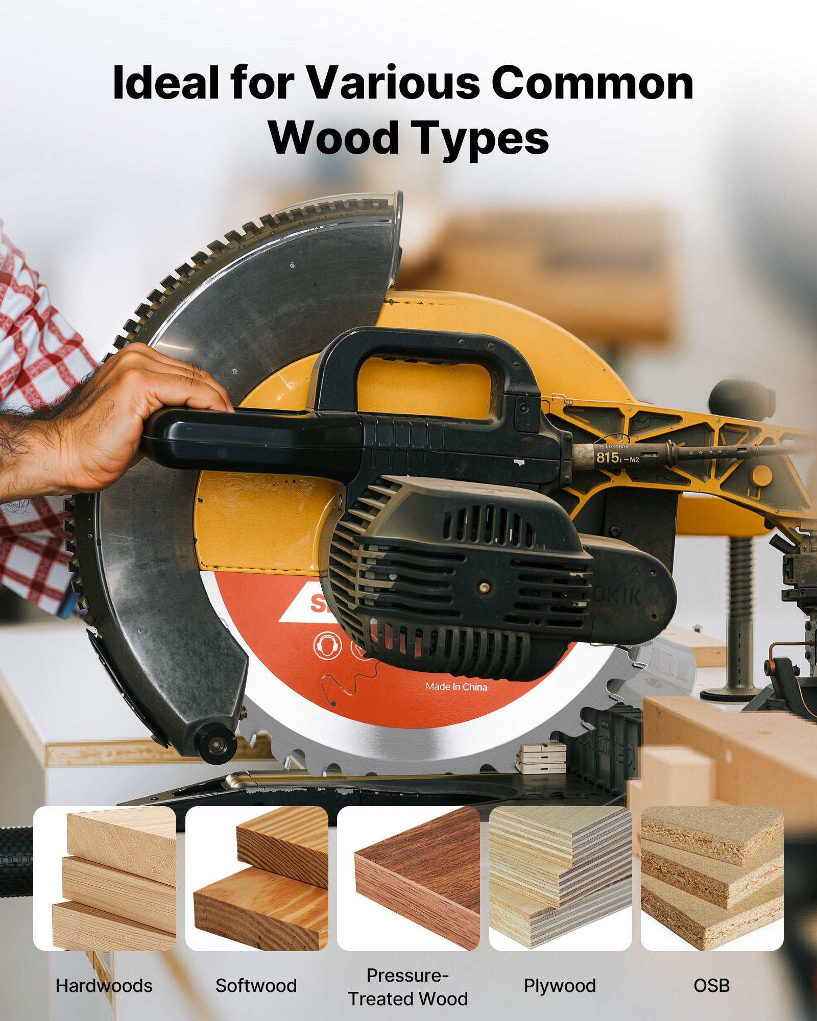 Saw Accessories: VEVOR Circular Saw Blade, 203 mm Diameter, 42 Sharp Alloy Teeth, 25.4mm Arbor, Fine Finish, Wood Cutting Blade for Circular Saw, with Noise-Reducing Heat Vents, for Cutting Plywood, OSB, and Hardwood