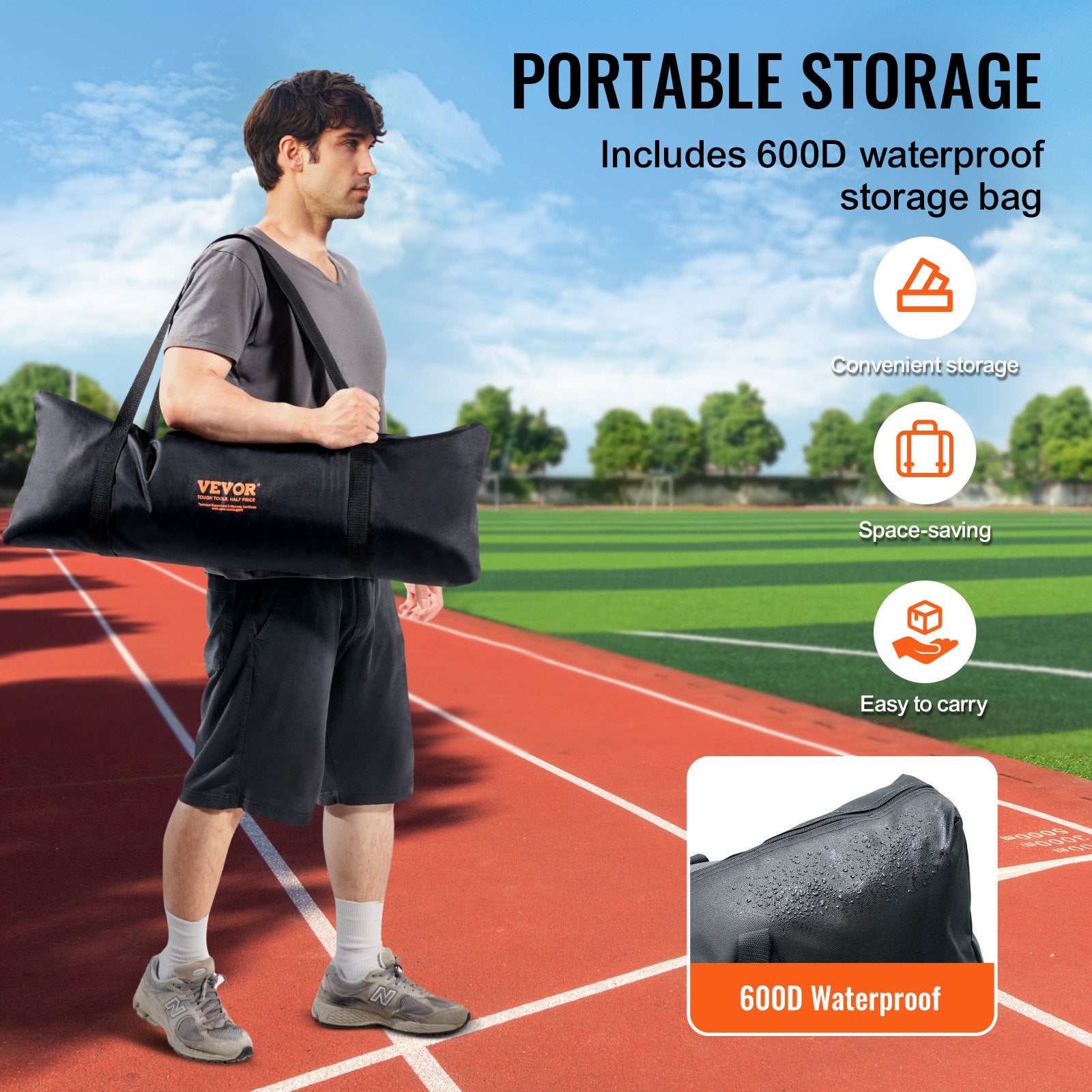 Tents: VEVOR Barricade Backstop Net, 12x9 ft Ball Sports Barrier Netting, Portable Practice Equipment with Carry Bag, Protection Screen for Baseball Softball Lacrosse Soccer Hockey Training, for Backyard