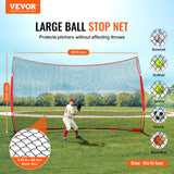 Tents: VEVOR Barricade Backstop Net, 16x10 ft Ball Sports Barrier Netting, Portable Practice Equipment with Carry Bag, Protection Screen for Baseball Softball Lacrosse Soccer Hockey Training, for Backyard