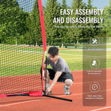 Tents: VEVOR Barricade Backstop Net, 16x10 ft Ball Sports Barrier Netting, Portable Practice Equipment with Carry Bag, Protection Screen for Baseball Softball Lacrosse Soccer Hockey Training, for Backyard