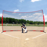 Tents: VEVOR Barricade Backstop Net, 16x10 ft Ball Sports Barrier Netting, Portable Practice Equipment with Carry Bag, Protection Screen for Baseball Softball Lacrosse Soccer Hockey Training, for Backyard