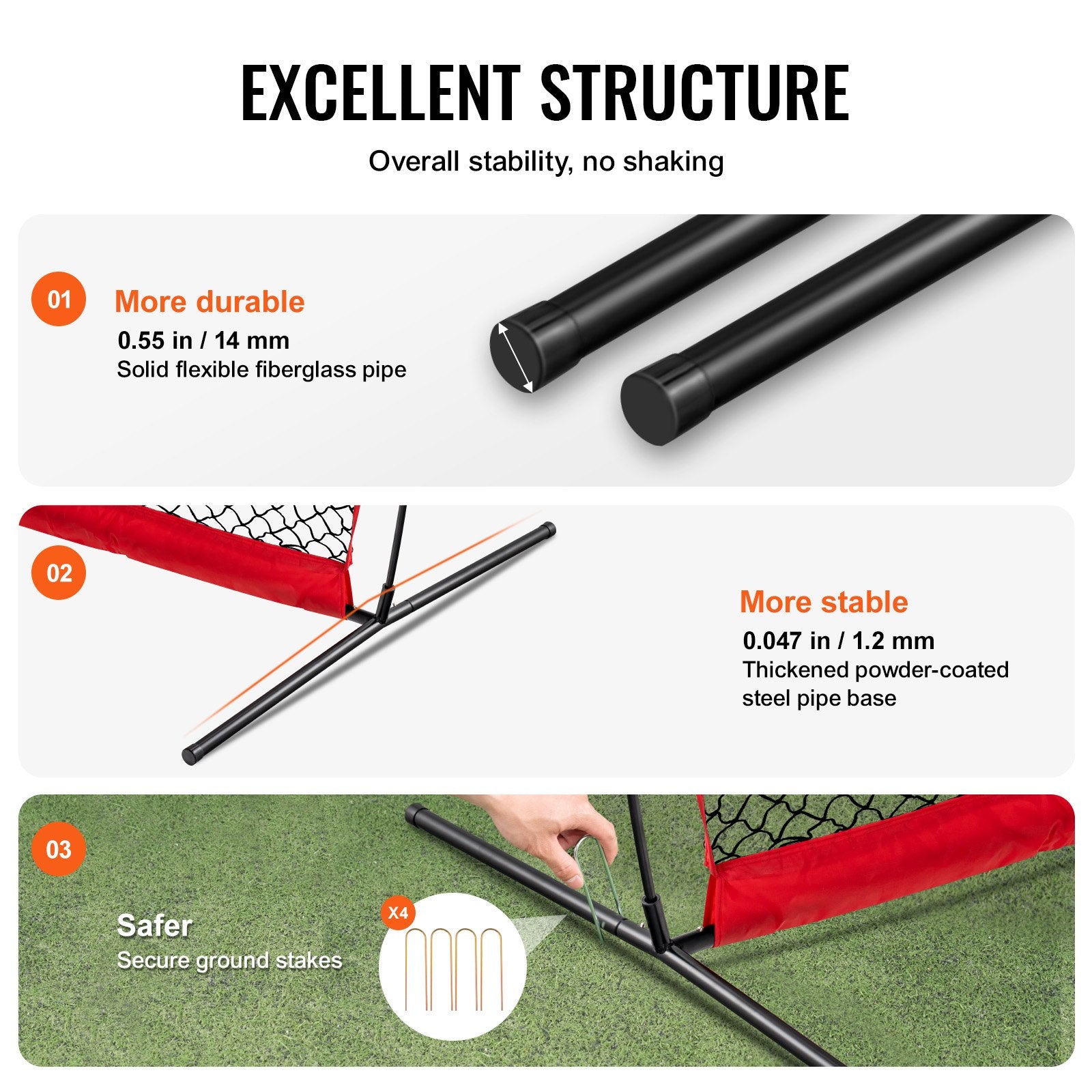 Tents: VEVOR Barricade Backstop Net, 20x10 ft Ball Sports Barrier Netting, Portable Practice Equipment with Carry Bag, Protection Screen for Baseball Softball Lacrosse Soccer Hockey Training, for Backyard