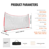 Tents: VEVOR Barricade Backstop Net, 20x10 ft Ball Sports Barrier Netting, Portable Practice Equipment with Carry Bag, Protection Screen for Baseball Softball Lacrosse Soccer Hockey Training, for Backyard