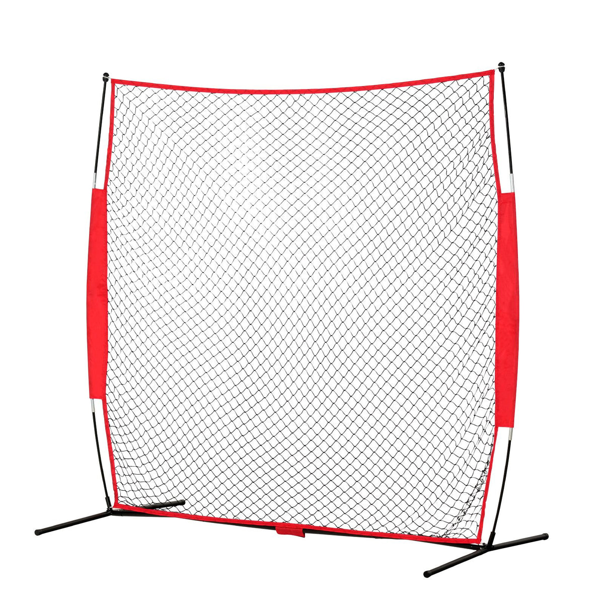 Barricade Backstop Net, 7x7 ft Ball Sports Barrier Netting, Portable Practice Equipment with Carry Bag, Protection Screen for Baseball Softball Lacrosse Soccer Hockey Training, for Backyard