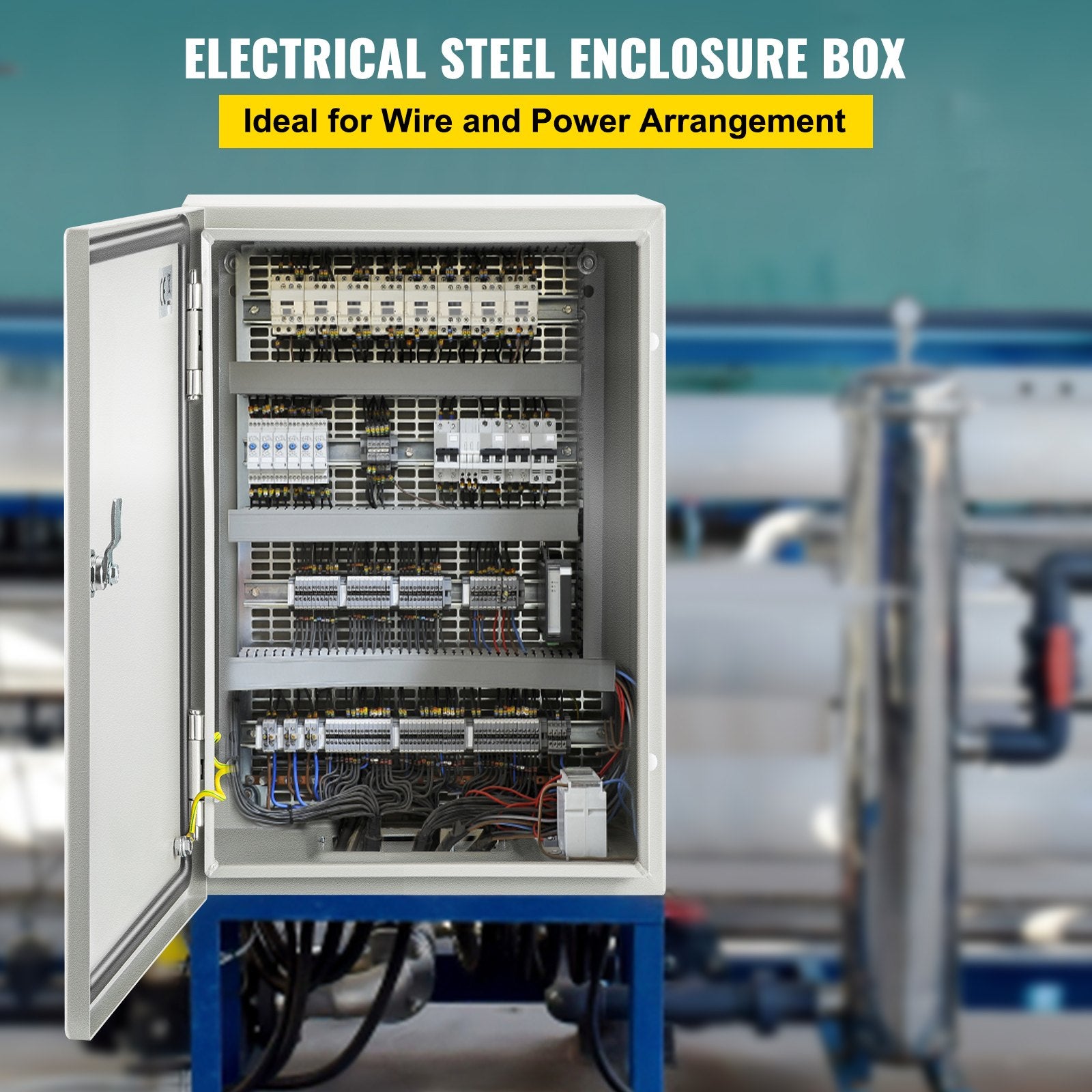 Automotive Repair & Speciality Tools: VEVOR NEMA Steel Enclosure ,12 x 8 x 6\'\' NEMA 4X Steel Electrical Box, IP66 Waterproof & Dustproof, Outdoor/Indoor Electrical Junction Box, with Mounting Plate