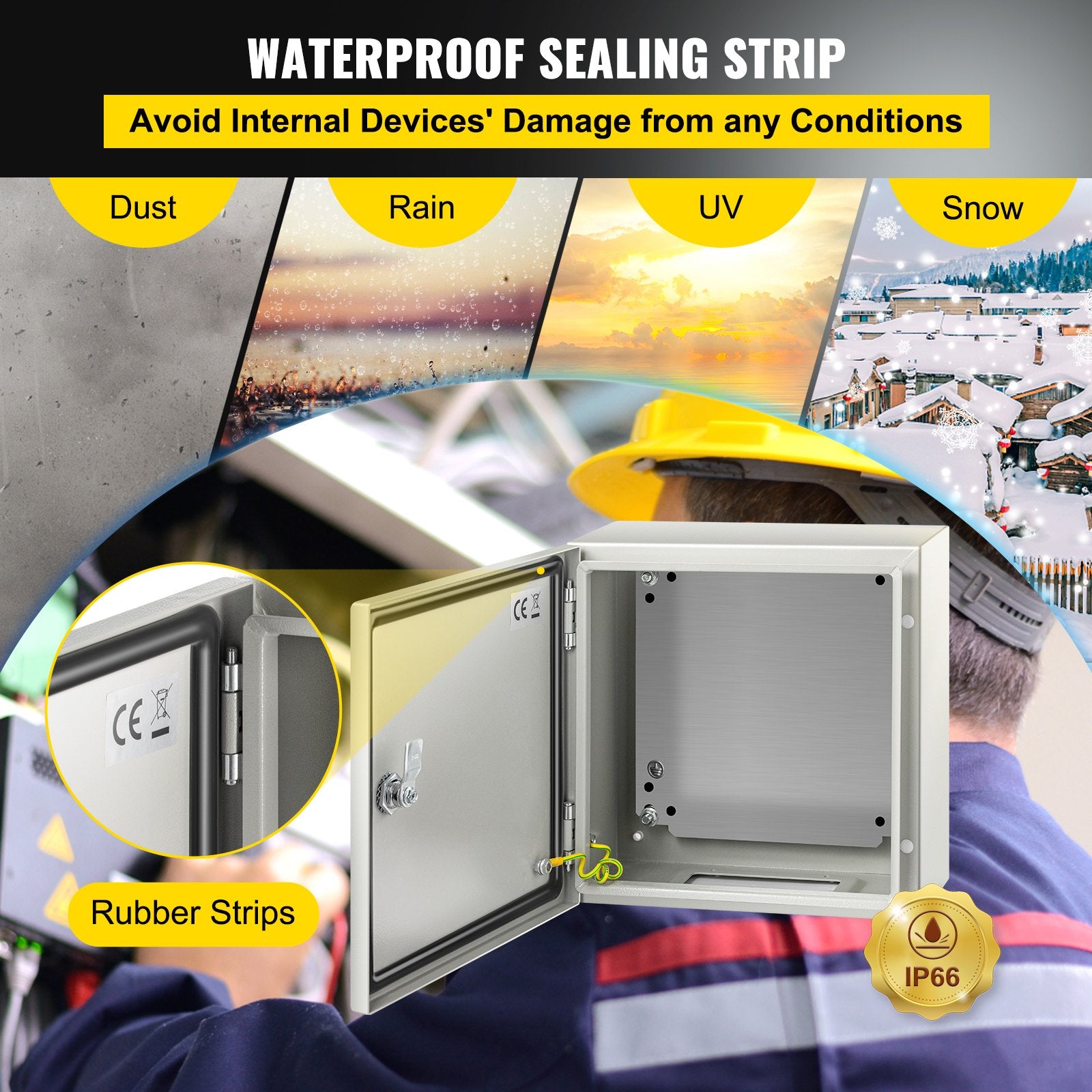 Automotive Repair & Speciality Tools: VEVOR NEMA Steel Enclosure, 12 x 12 x 6''steel electrical box
electrical enclosur NEMA 4X Steel Electrical Box, IP66 Waterproof & Dustproof, Outdoor/Indoor Electrical Junction Box, with Mounting Plat
