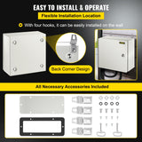 Automotive Repair & Speciality Tools: VEVOR NEMA Steel Enclosure, 12 x 12 x 6''steel electrical box
electrical enclosur NEMA 4X Steel Electrical Box, IP66 Waterproof & Dustproof, Outdoor/Indoor Electrical Junction Box, with Mounting Plat