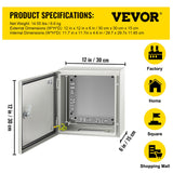 Automotive Repair & Speciality Tools: VEVOR NEMA Steel Enclosure, 12 x 12 x 6''steel electrical box
electrical enclosur NEMA 4X Steel Electrical Box, IP66 Waterproof & Dustproof, Outdoor/Indoor Electrical Junction Box, with Mounting Plat
