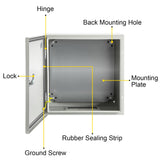 Automotive Repair & Speciality Tools: VEVOR NEMA Steel Enclosure, 12 x 12 x 6''steel electrical box
electrical enclosur NEMA 4X Steel Electrical Box, IP66 Waterproof & Dustproof, Outdoor/Indoor Electrical Junction Box, with Mounting Plat