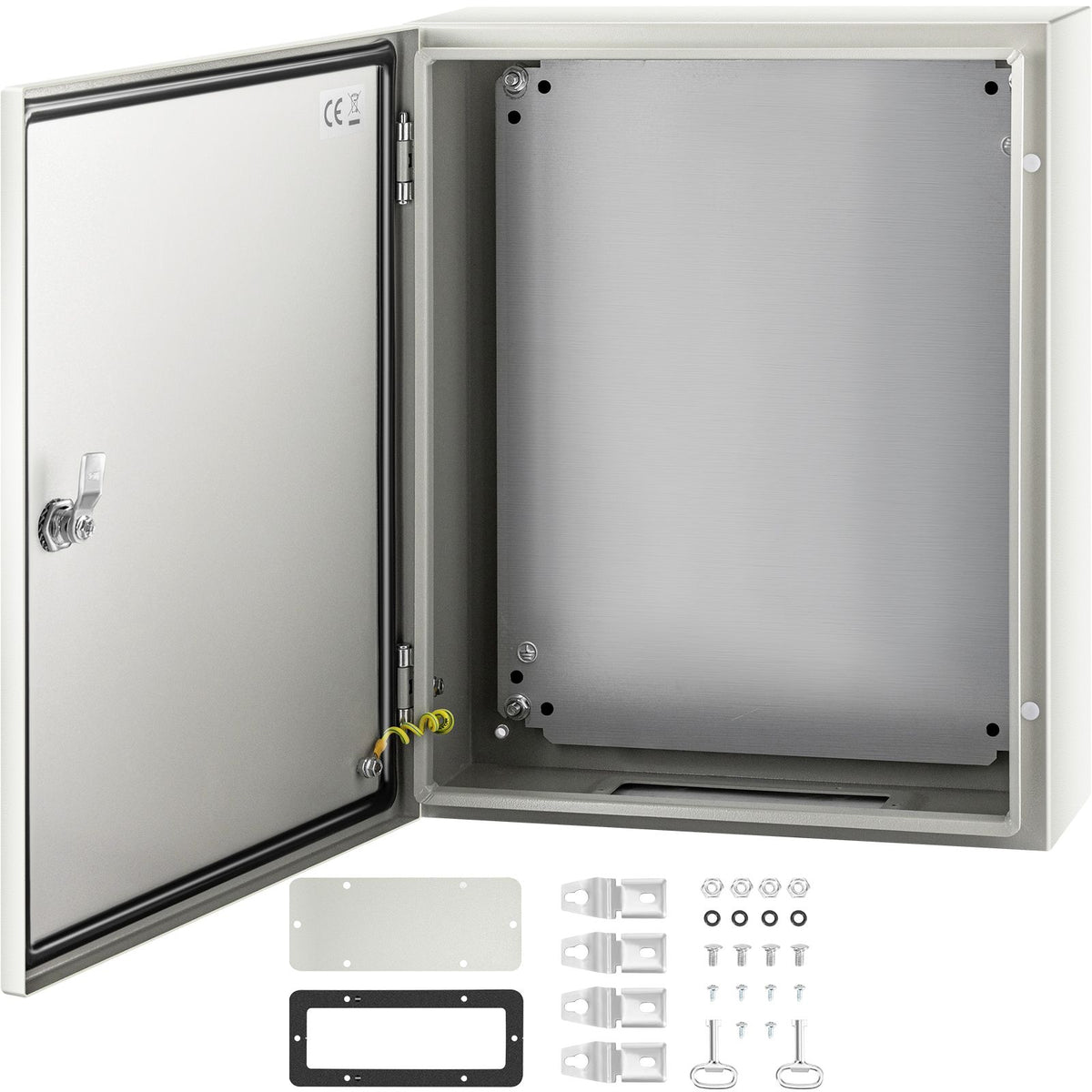 NEMA Steel Enclosure, 50 x 40 x 15 cm NEMA 4X Steel Electrical Box, IP66 Waterproof & Dustproof, Outdoor/Indoor Electrical Junction Box, with Mounting Plate