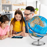 Outdoor Play Equipment: VEVOR Educational Globe for Kids, 254 mm, Interactive AR World Globe with AR Golden Globe APP LED Night Lighting Rotation, STEM Toy Gifts for Kids Compatible with Android or iOS Devices