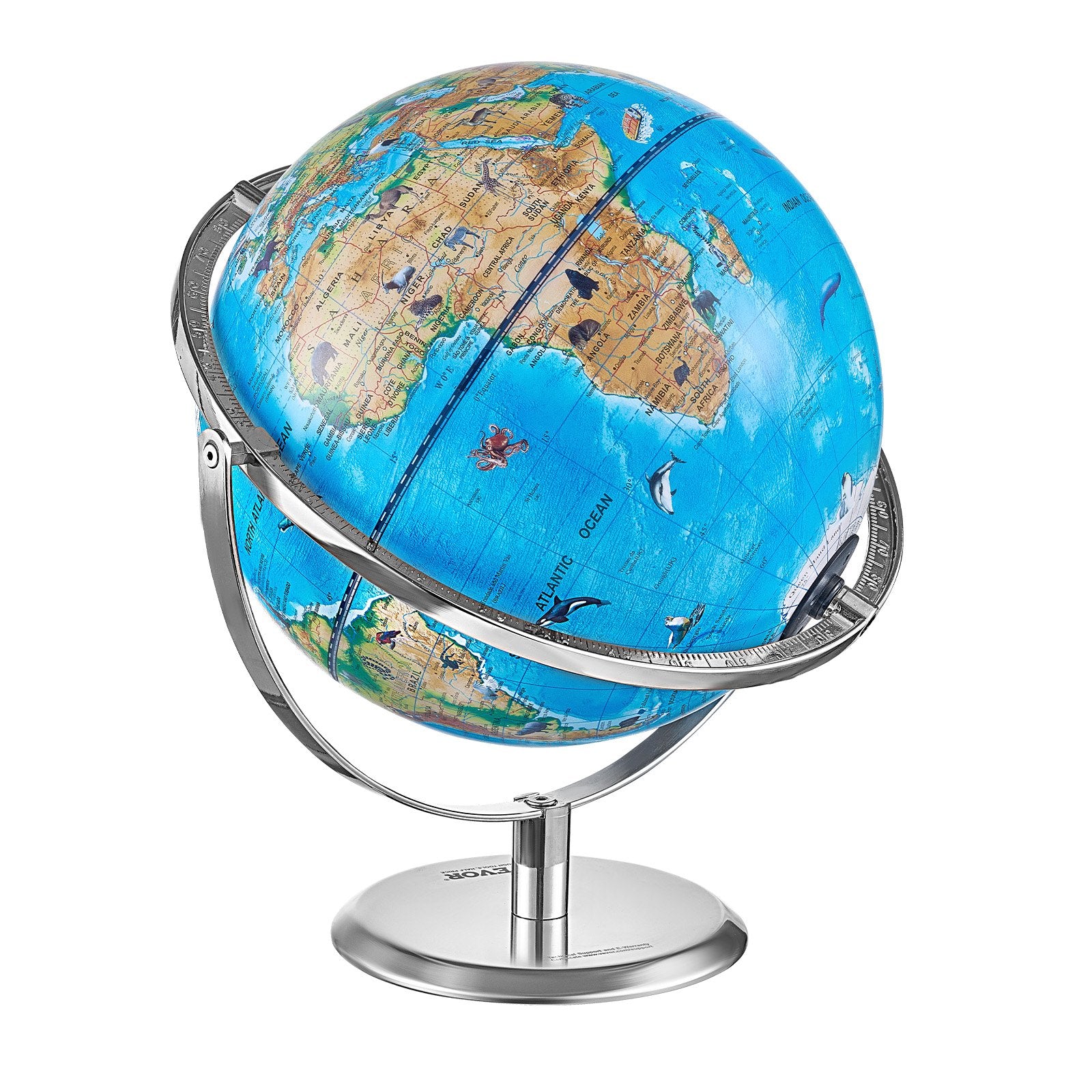 Outdoor Play Equipment: VEVOR Educational Globe for Kids, 254 mm, Interactive AR World Globe with AR Golden Globe APP LED Night Lighting Rotation, STEM Toy Gifts for Kids Compatible with Android or iOS Devices