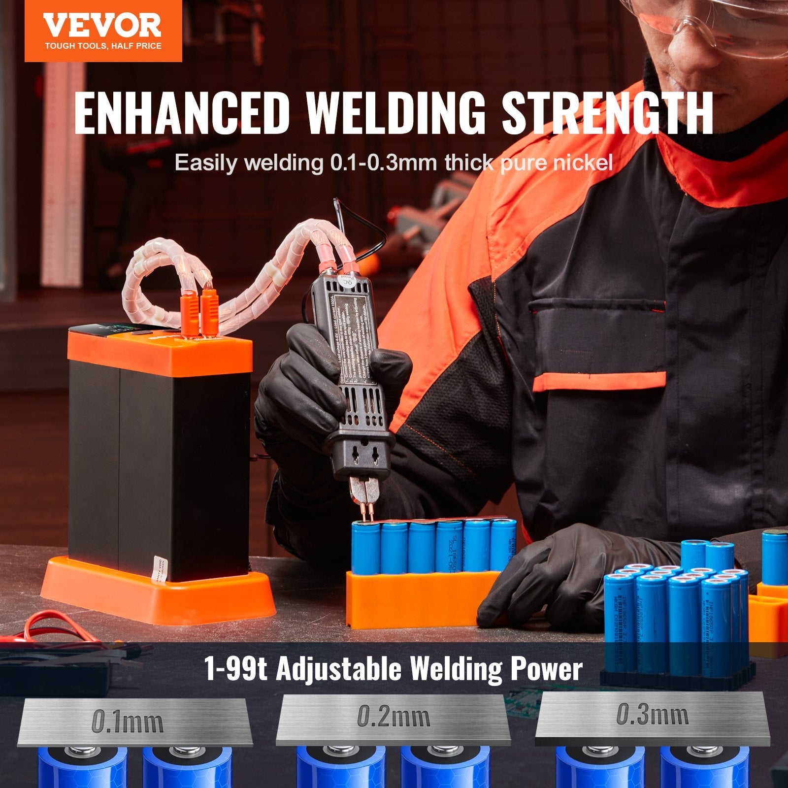 Power Drills & Accessories: VEVOR 801D Battery Spot Welder 14.5KW Capacitor Energy Storage Pulse Spot Welder