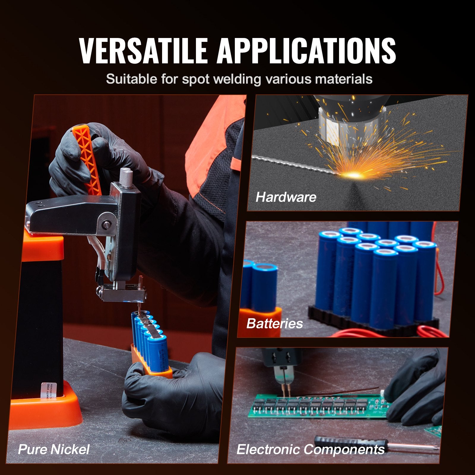 Power Drills & Accessories: VEVOR 801D Battery Spot Welder 14.5KW Capacitor Energy Storage Pulse Spot Welder