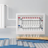 Automotive Repair & Speciality Tools: VEVOR 10-Branch Radiant Heat Manifold, 1/2" PEX Tubing Manifold, Stainless Steel PEX Manifold for Hydronic Radiant Floor Heating, Radiant Heat PEX Manifold Kit with 1/2" Adapters Included