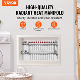 Automotive Repair & Speciality Tools: VEVOR 12-Branch Radiant Heat Manifold, 1/2" PEX Tubing Manifold, Stainless Steel PEX Manifold for Hydronic Radiant Floor Heating, Radiant Heat PEX Manifold Kit with 1/2" Adapters Included