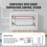 Automotive Repair & Speciality Tools: VEVOR 12-Branch Radiant Heat Manifold, 1/2" PEX Tubing Manifold, Stainless Steel PEX Manifold for Hydronic Radiant Floor Heating, Radiant Heat PEX Manifold Kit with 1/2" Adapters Included