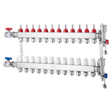Automotive Repair & Speciality Tools: VEVOR 12-Branch Radiant Heat Manifold, 1/2" PEX Tubing Manifold, Stainless Steel PEX Manifold for Hydronic Radiant Floor Heating, Radiant Heat PEX Manifold Kit with 1/2" Adapters Included