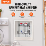 Automotive Repair & Speciality Tools: VEVOR 2-Branch Radiant Heat Manifold, 1/2" PEX Tubing Manifold, Stainless Steel PEX Manifold for Hydronic Radiant Floor Heating, Radiant Heat PEX Manifold Kit with 1/2" Adapters Included