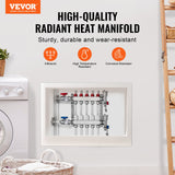 Automotive Repair & Speciality Tools: VEVOR 5-Branch Radiant Heat Manifold, 1/2" PEX Tubing Manifold, Stainless Steel PEX Manifold for Hydronic Radiant Floor Heating, Radiant Heat PEX Manifold Kit with 1/2" Adapters Included