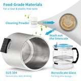 Fountain & Ponds Accessories: VEVOR 4L Water Distiller Distilled Water Maker 1 L/H w/ Timing Dual-Temp Silver