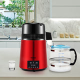 Fountain & Ponds Accessories: VEVOR 4L Water Distiller Distilled Water Maker 1 L/H w/ Timing Dual Temp Red