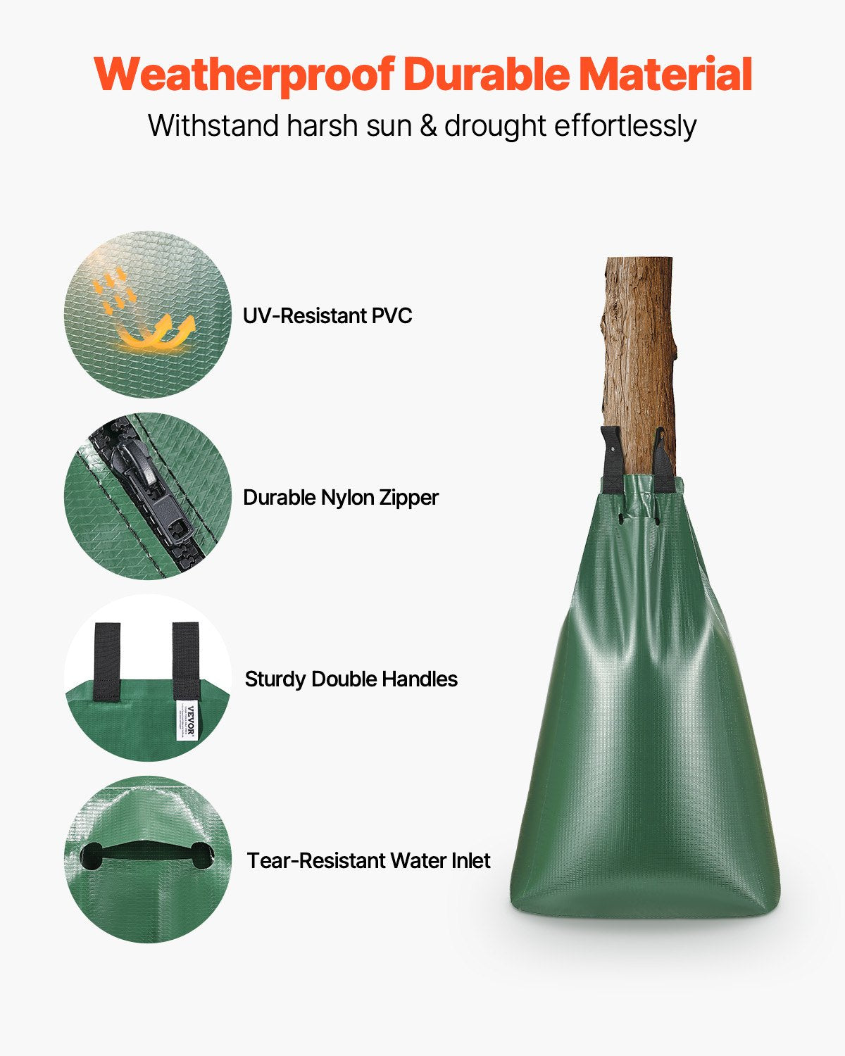 Tree Watering Bag 3 Packs 20 Gallons Slow Release Tree Water Bag Durable