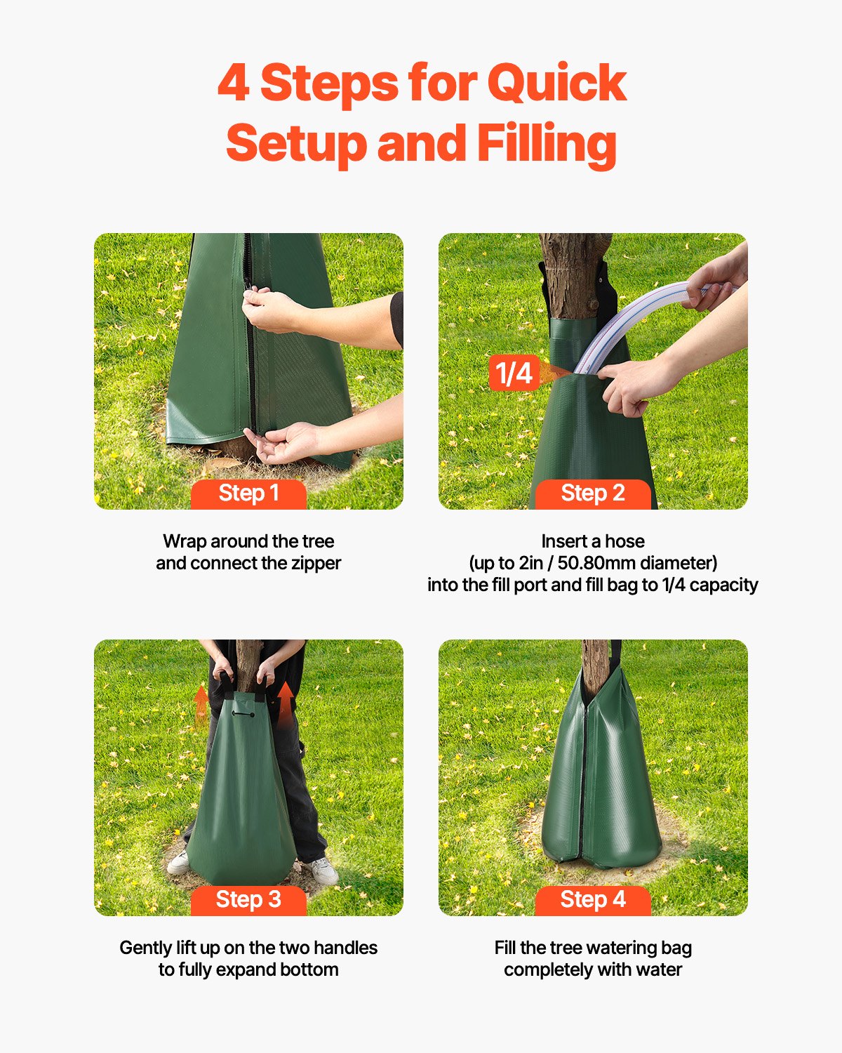 Tree Watering Bag 3 Packs 20 Gallons Slow Release Tree Water Bag Durable