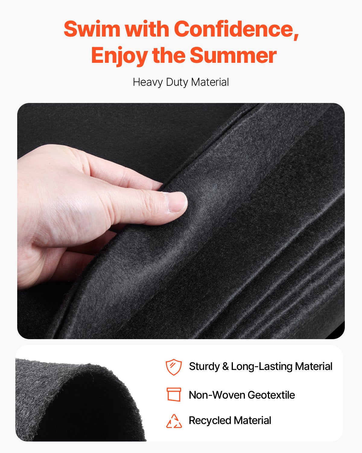 Pool Covers & Accessories: VEVOR Oval Pool Liner Pad, 15 x 30 ft Pool Liner Pad for Above Ground Swimming Pools, Extra-Thick Pool Mat, Prevents Punctures, Recycled Geotextile Material Underlayment Pad, Extend Liner Life