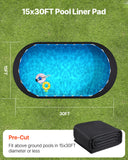 Pool Covers & Accessories: VEVOR Oval Pool Liner Pad, 15 x 30 ft Pool Liner Pad for Above Ground Swimming Pools, Extra-Thick Pool Mat, Prevents Punctures, Recycled Geotextile Material Underlayment Pad, Extend Liner Life