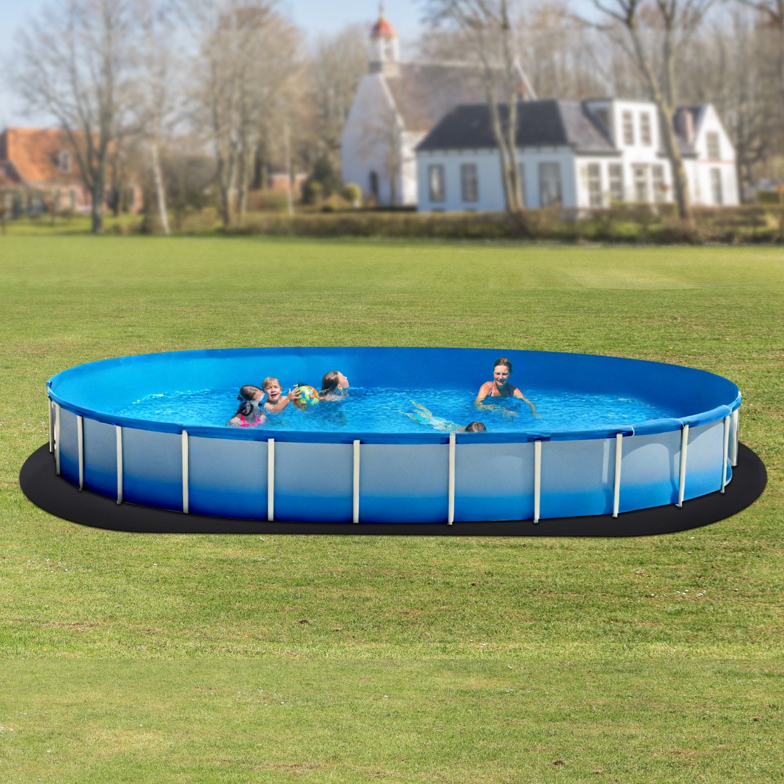 Pool Covers & Accessories: VEVOR Oval Pool Liner Pad, 15 x 30 ft Pool Liner Pad for Above Ground Swimming Pools, Extra-Thick Pool Mat, Prevents Punctures, Recycled Geotextile Material Underlayment Pad, Extend Liner Life