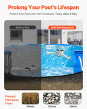 Traffic Control & Parking Tools: VEVOR 21ft Round Pool Liner Pad, Pool Liner Pad for Above Ground Swimming Pools, Extra-Thick Pool Mat, Prevents Punctures, Recycled Geotextile Material Underlayment Pad, Extend Liner Life