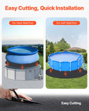 Traffic Control & Parking Tools: VEVOR 21ft Round Pool Liner Pad, Pool Liner Pad for Above Ground Swimming Pools, Extra-Thick Pool Mat, Prevents Punctures, Recycled Geotextile Material Underlayment Pad, Extend Liner Life
