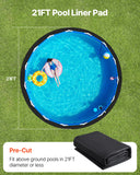 Traffic Control & Parking Tools: VEVOR 21ft Round Pool Liner Pad, Pool Liner Pad for Above Ground Swimming Pools, Extra-Thick Pool Mat, Prevents Punctures, Recycled Geotextile Material Underlayment Pad, Extend Liner Life