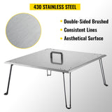 Fire Pits: VEVOR Fire Pit Heat Deflector Fire Pit Pan Cover Stainless Steel Foldable Legs