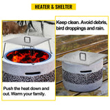 Fire Pits: VEVOR Fire Pit Heat Deflector Fire Pit Pan Cover Stainless Steel Foldable Legs