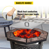 Fire Pits: VEVOR Fire Pit Heat Deflector Fire Pit Pan Cover Stainless Steel Foldable Legs