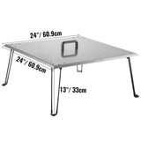Fire Pits: VEVOR Fire Pit Heat Deflector Fire Pit Pan Cover Stainless Steel Foldable Legs