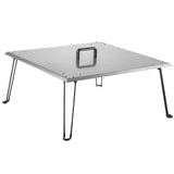 Fire Pits: VEVOR Fire Pit Heat Deflector Fire Pit Pan Cover Stainless Steel Foldable Legs