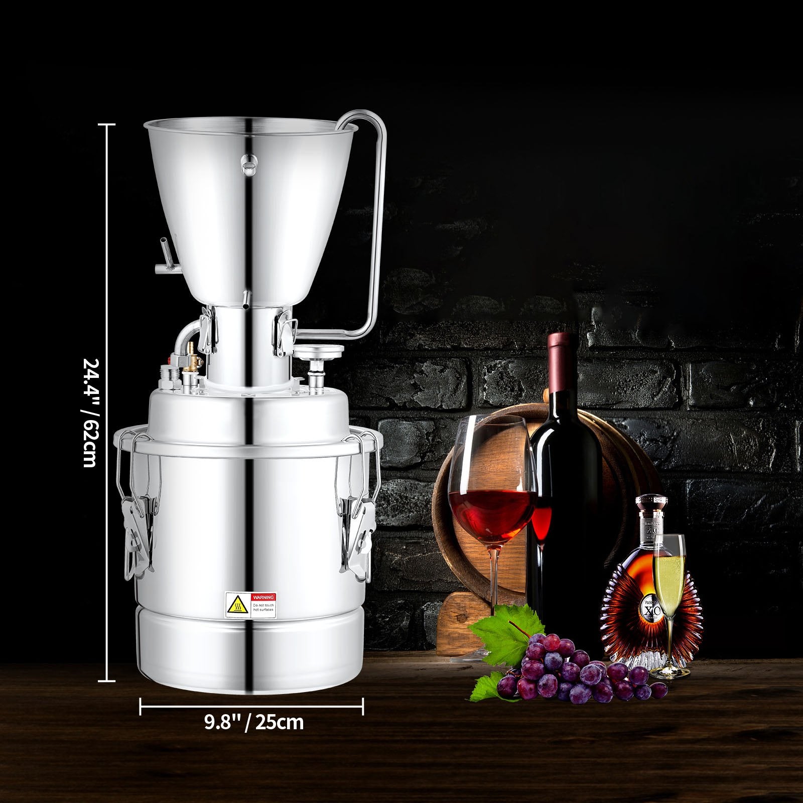 Distilling & Brewing: VEVOR 10L Alcohol Distiller Machine Brewing Equipment DIY Whiskey Home Still
