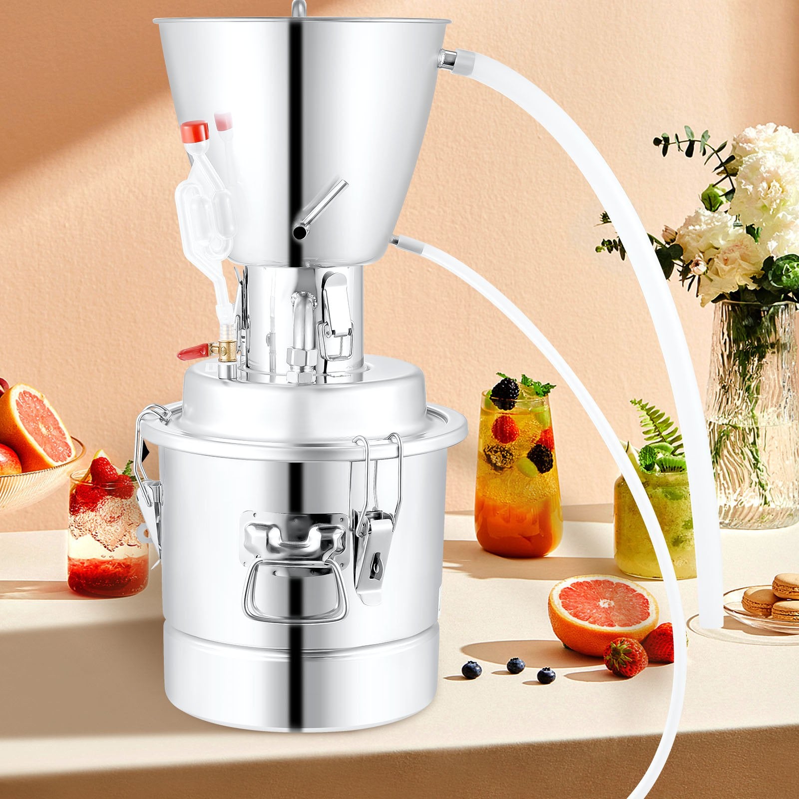 Distilling & Brewing: VEVOR 10L Alcohol Distiller Machine Brewing Equipment DIY Whiskey Home Still