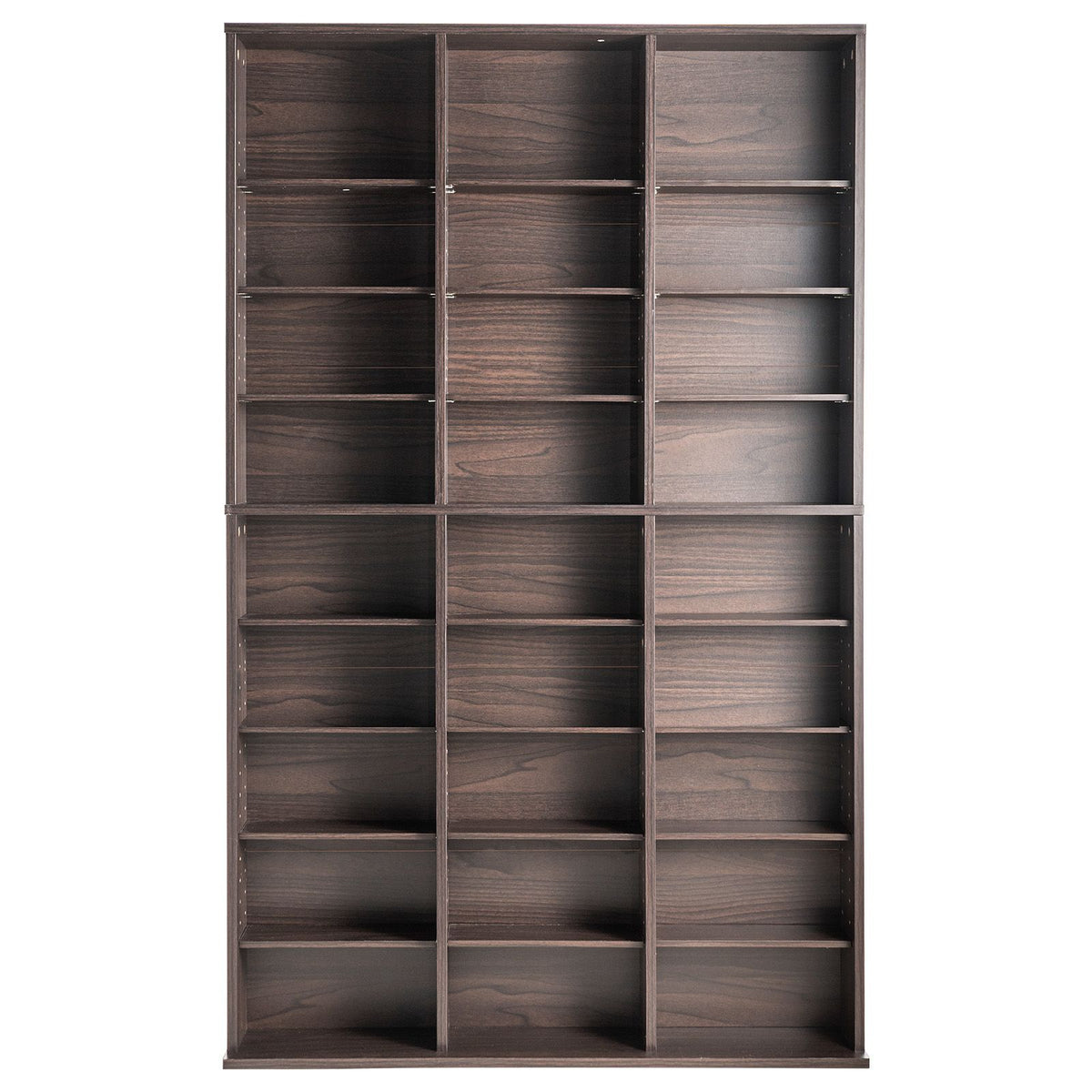 Media Storage Cabinet, 9-layer DVD Shelf Holds up to 756 CDs, Adjustable CD Shelves 27 Compartments, Protects & Organizes Music, Movie, Video Games or Memorabilia Collections, Espresso