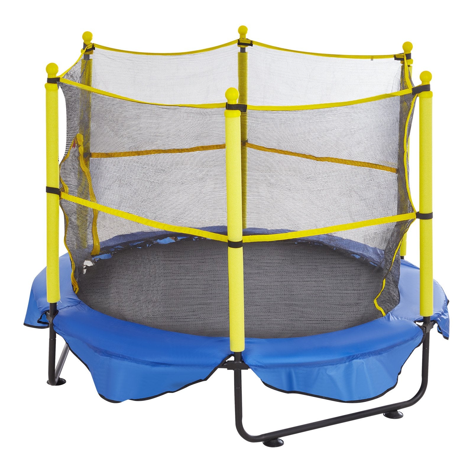 Outdoor Play Equipment: VEVOR 5FT Trampoline for Kids, 60" Indoor Outdoor Trampoline with Safety Enclosure Net, Basketball Hoop and Ocean Balls, Mini Toddler Recreational Trampoline Birthday Gifts for 3+ Years Kids