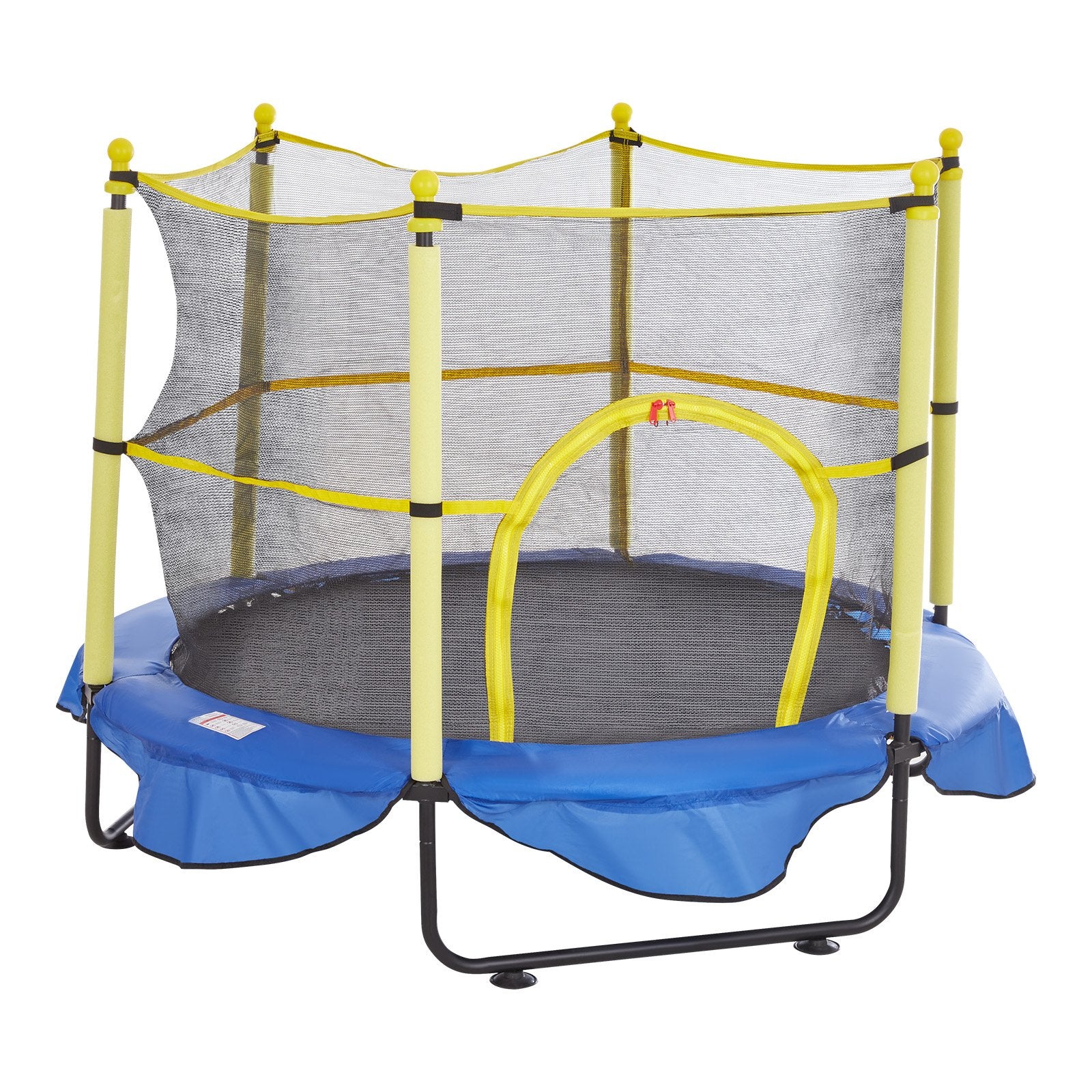 Outdoor Play Equipment: VEVOR 5FT Trampoline for Kids, 60" Indoor Outdoor Trampoline with Safety Enclosure Net, Basketball Hoop and Ocean Balls, Mini Toddler Recreational Trampoline Birthday Gifts for 3+ Years Kids