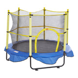 Outdoor Play Equipment: VEVOR 5FT Trampoline for Kids, 60" Indoor Outdoor Trampoline with Safety Enclosure Net, Basketball Hoop and Ocean Balls, Mini Toddler Recreational Trampoline Birthday Gifts for 3+ Years Kids
