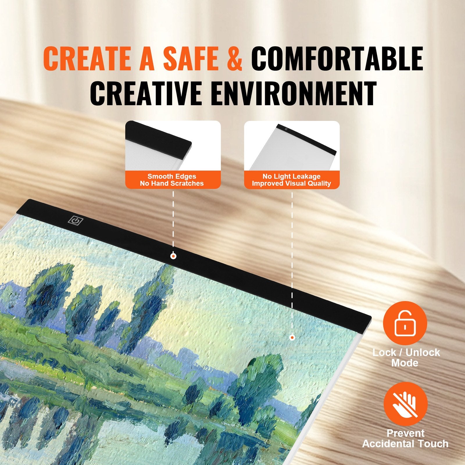 Gardening Tools: VEVOR Light Board, B4 LED Light Pad Ultra-Thin Portable Light Box, USB Powered Light Table for Art Tracing, Light Box for Diamond Painting, Animation, Sketching, Drawing, Stenciling, Artists (Black)