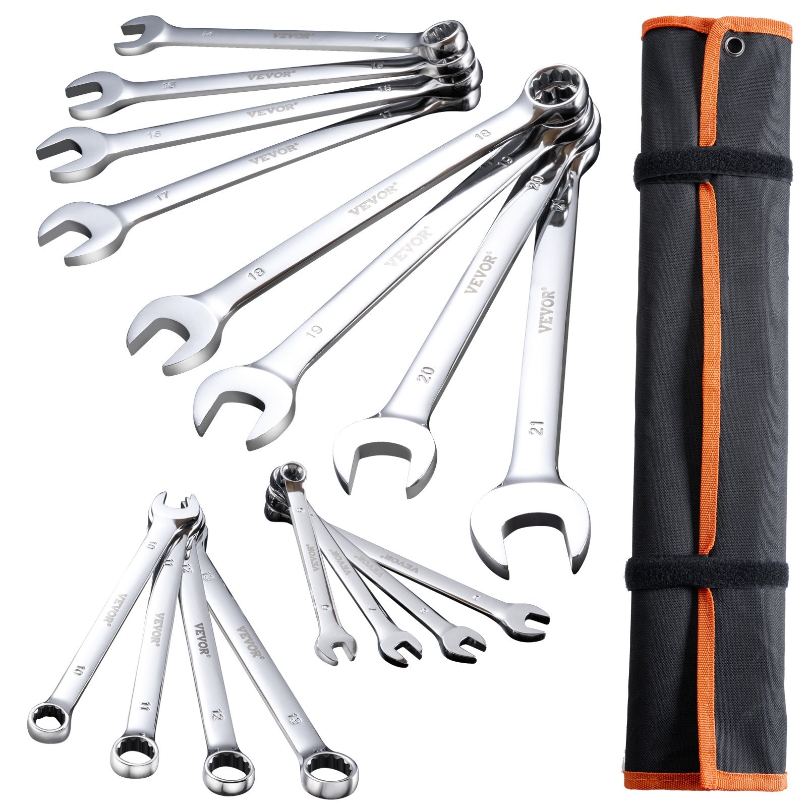 Hand Tools: VEVOR Combination Wrench Set 25-Piece Metric 6 mm to 32 mm with Roll-up Pouch