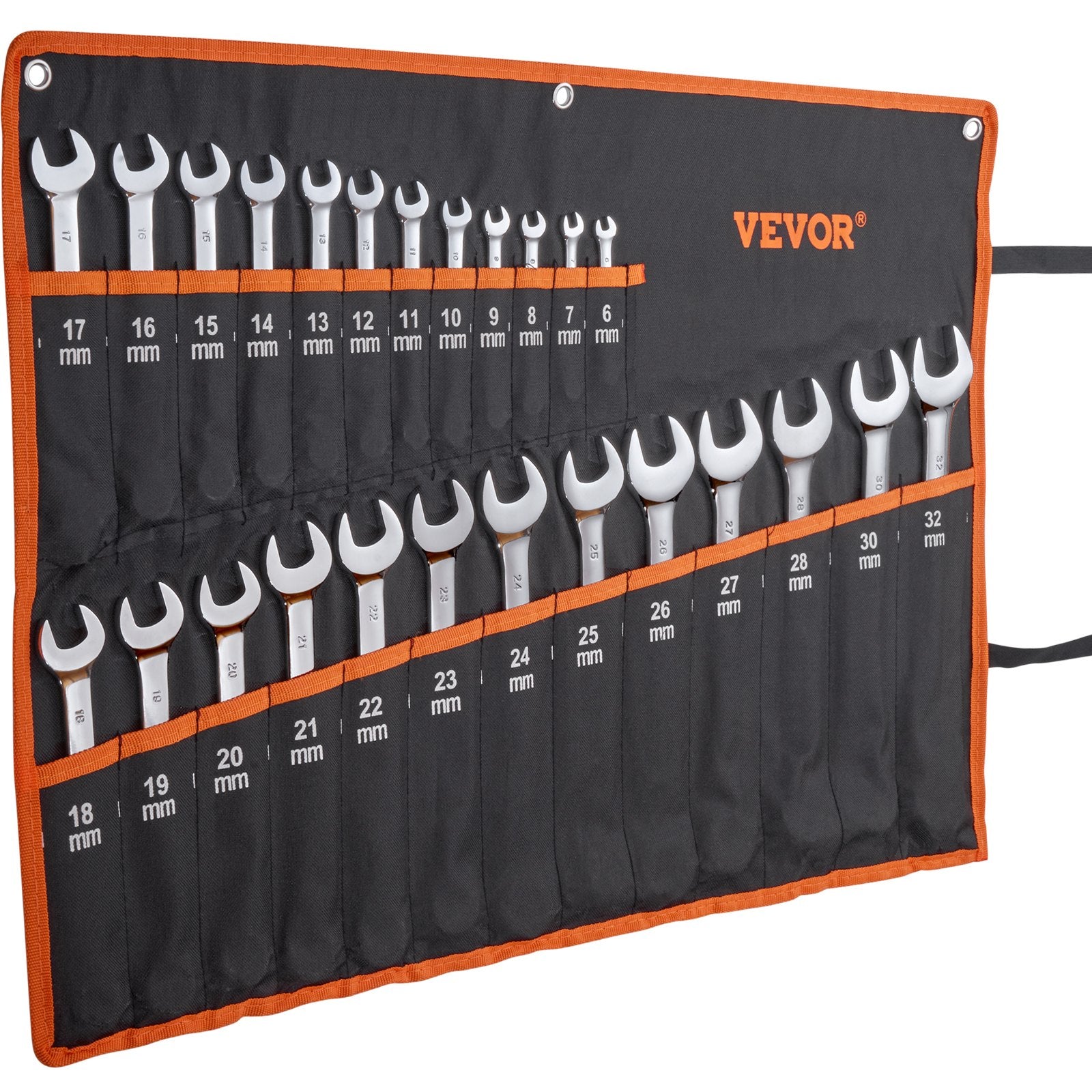 Hand Tools: VEVOR Combination Wrench Set 25-Piece Metric 6 mm to 32 mm with Roll-up Pouch